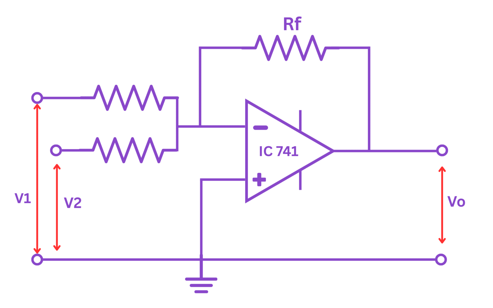op amp as Adder