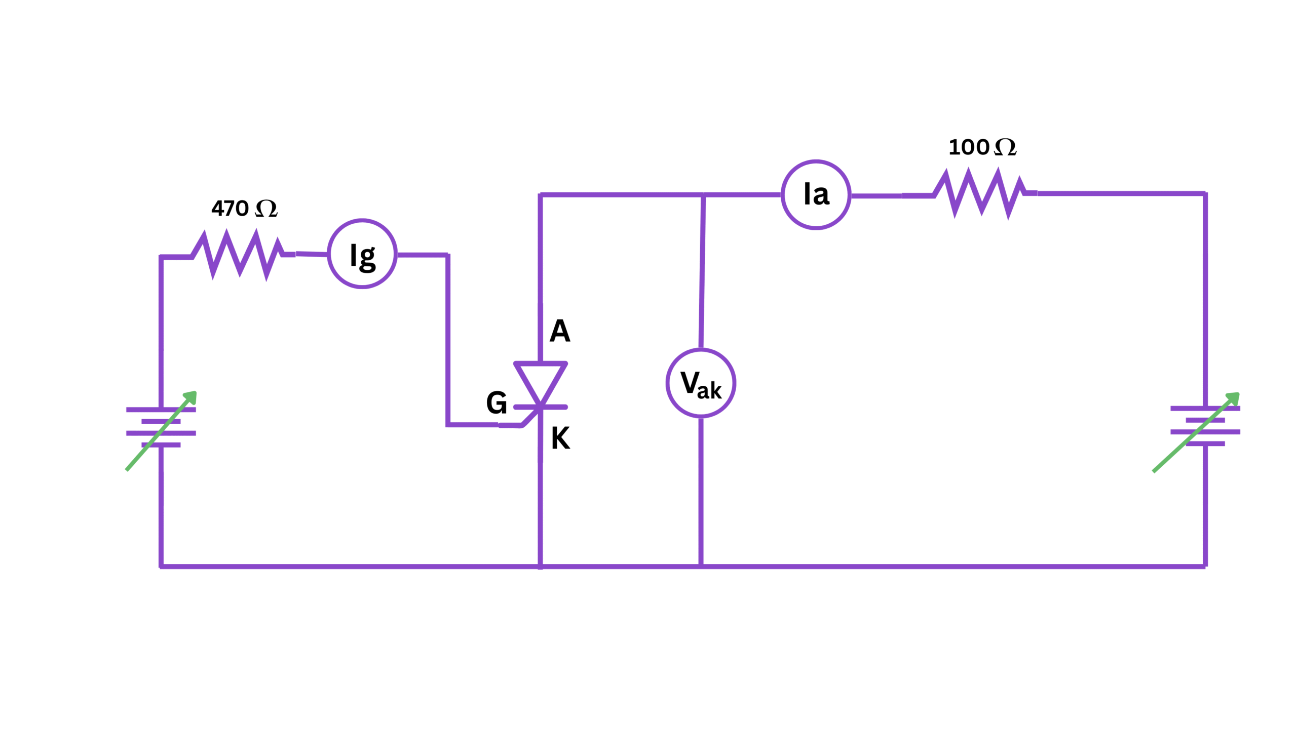 Characteristics of Silicon Controlled Rectifier circuit diagram